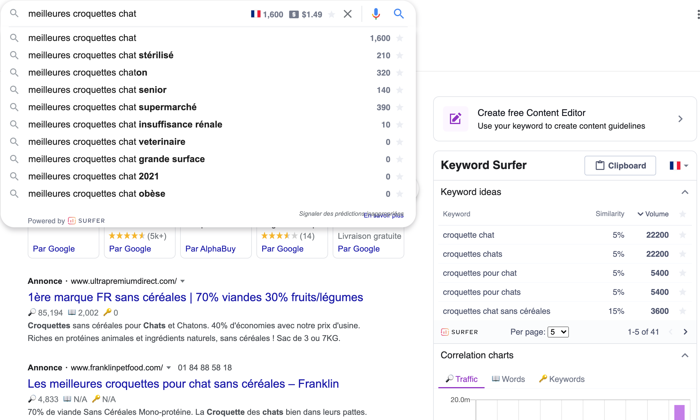 Keyword Surfer - Meilleurs plugins SEO